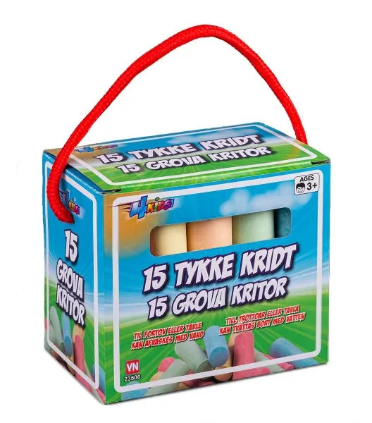 Tykke Kritt i eske 15stk 4-Kids