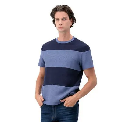 Playera Hummo Hombre Diseño De Franjas Mangas Cortas