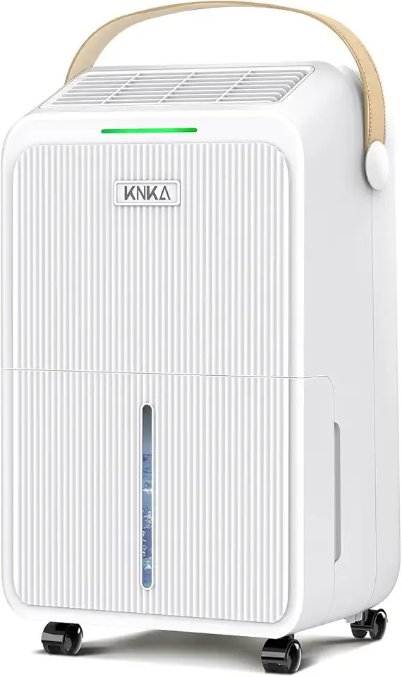 KNKA 2500 Sq.Ft Dehumidifiers for Home with Drain Hose Max 34 Pints, Dehumidifier for Basement, Bedroom, Bathroom, Large Room, Three Modes, Intelligent Humidity Control, Dry Clothes, 24HR Timer