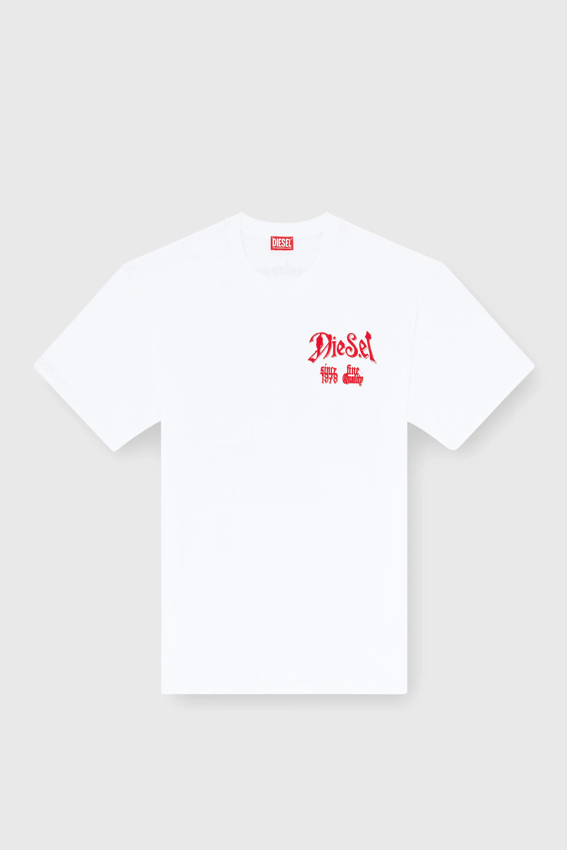 Cotton T-shirt with flock graphic