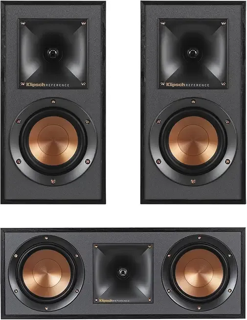 Klipsch R-41M Bookshelf Speakers (Pair) and R-52C Center Channel Home Theater Bundle