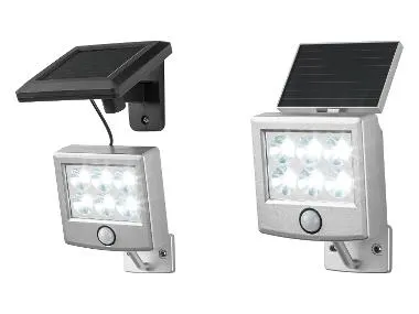 Foco solar LED con sensor de movimiento.