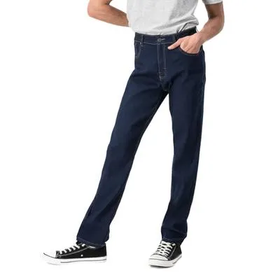 Jeans Hummo Hombre Slim Liso Costuras en Contraste