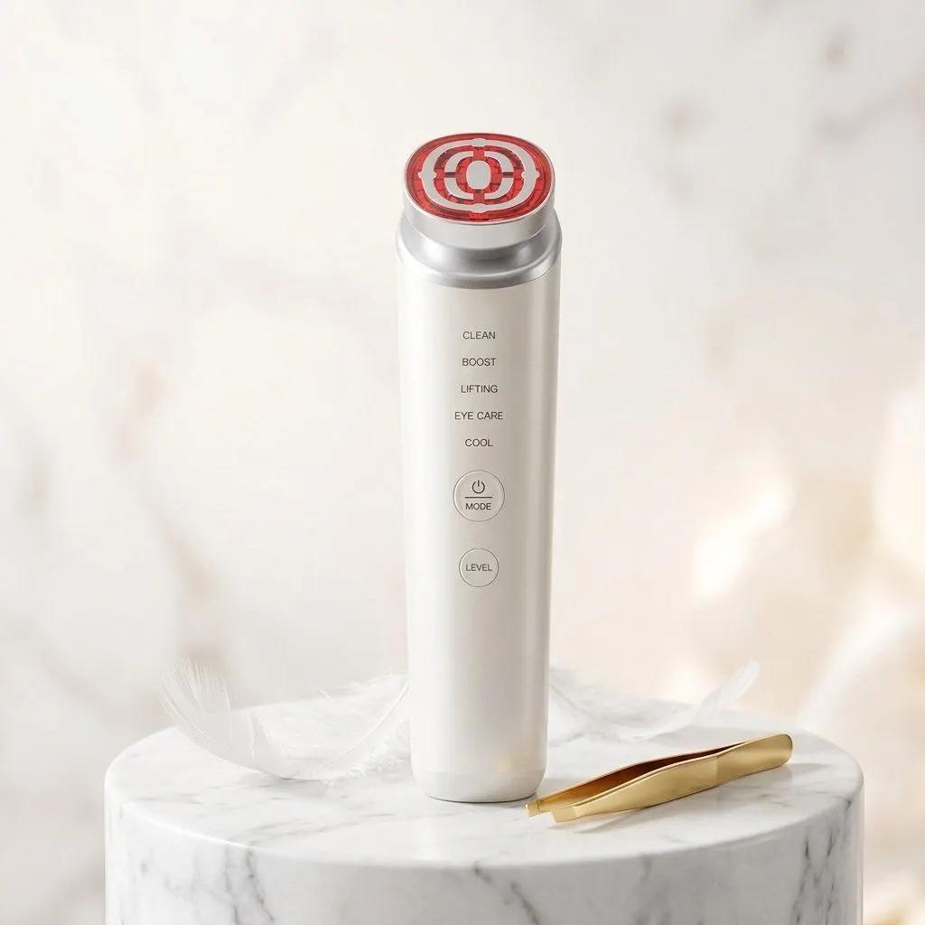 Masajeador Facial 6 en 1 con LED, EMS y Radiofrecuencia