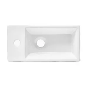 Lavamanos suspendido Brevis con orificio para grifo a la izquierda, 40,5x20,5x10,5 cm (SATBRE4020SL)