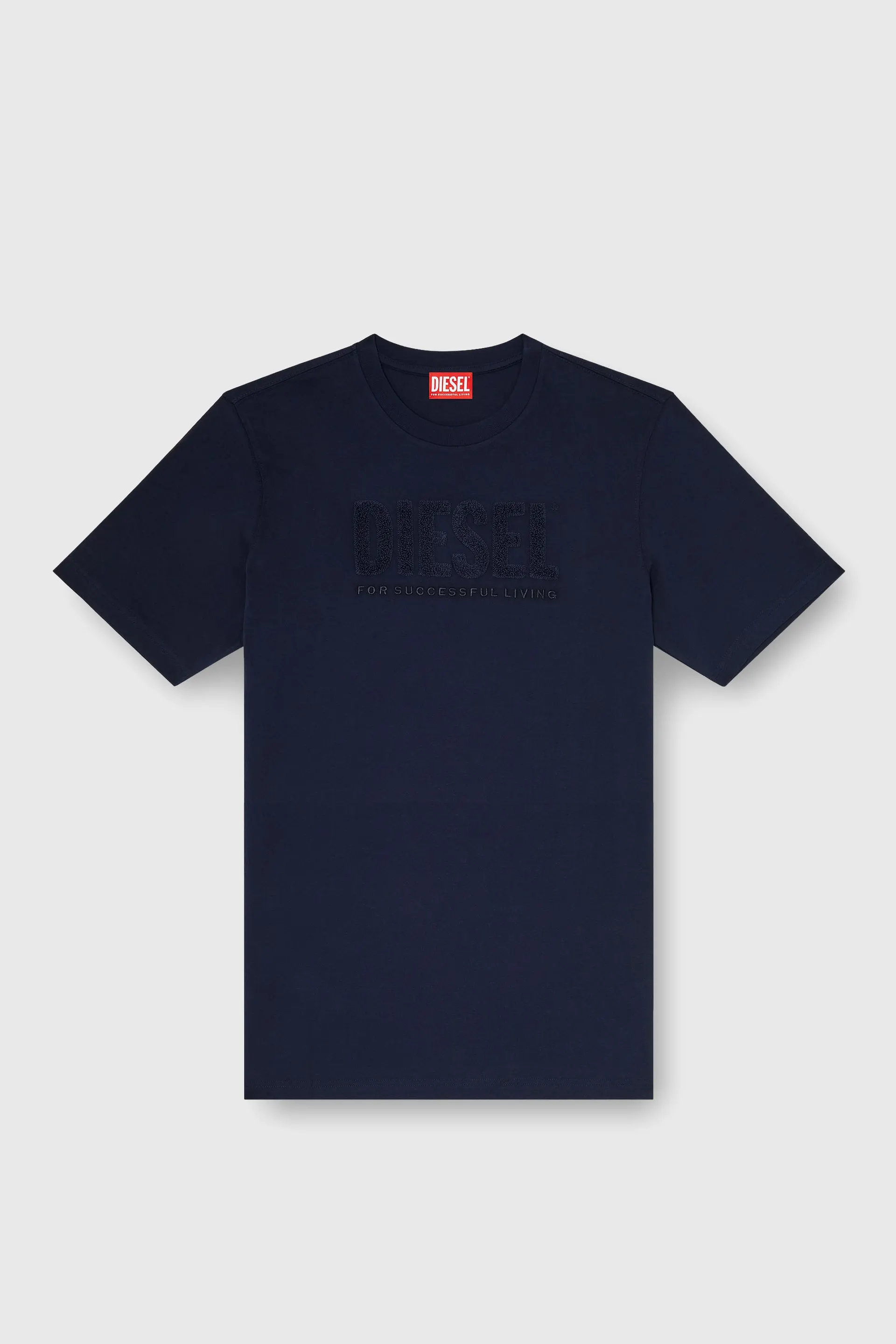 Cotton T-shirt with tonal Diesel logo print