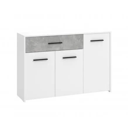 Aparador Varadero en blanco y cemento