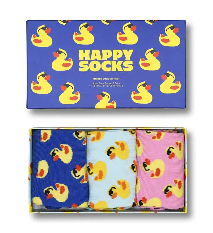 3-Pack Rubber Duck Socks Gift Set