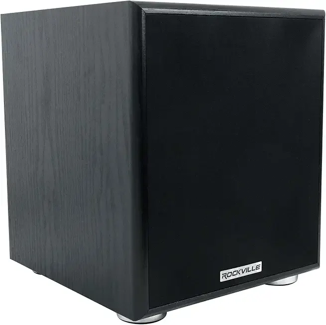 Rockville Rock Shaker 6.5" Black Powered Subwoofer Home Theater