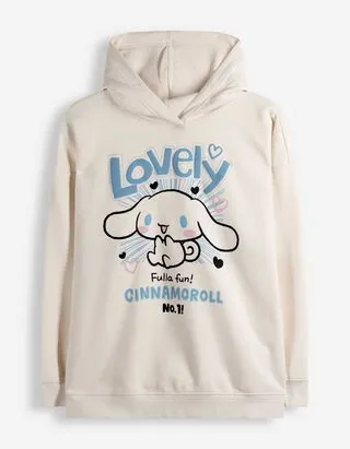 Felpa con cappuccio - Cinnamoroll - bianco