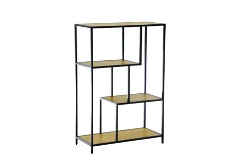 Opbergrek Tower 77x35x114cm - melamine & metaal - wild oak