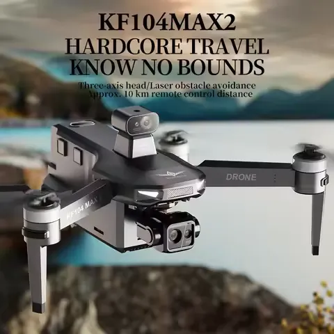KF104/kf104professional 4K kamera 3-Axis Gimbal WIFI 360 engel kaçınma ile profesyonel Drone dokunmatik ekran FPV fırçasız RC Dron