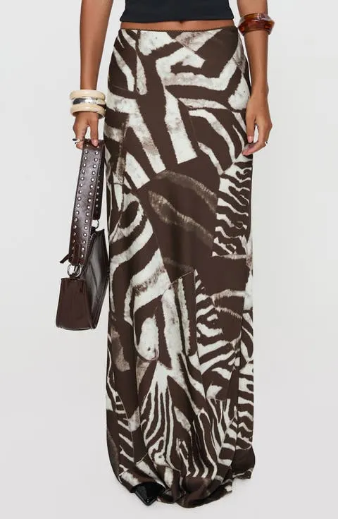 Rowana Print Maxi Skirt
