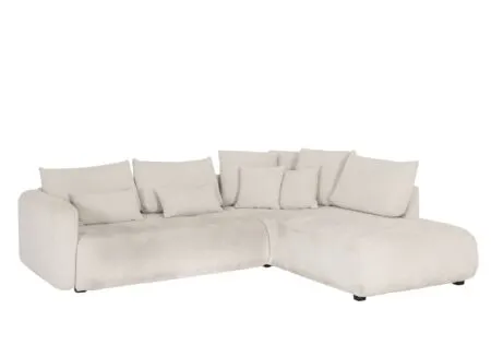 Hoeksalon Olivio 289x234cm - stof - beige