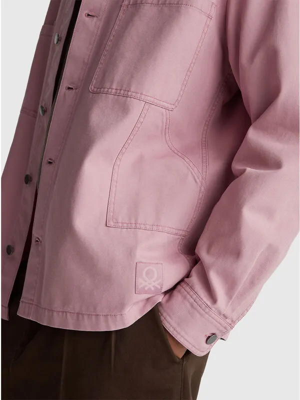 Overshirt in pure cotton