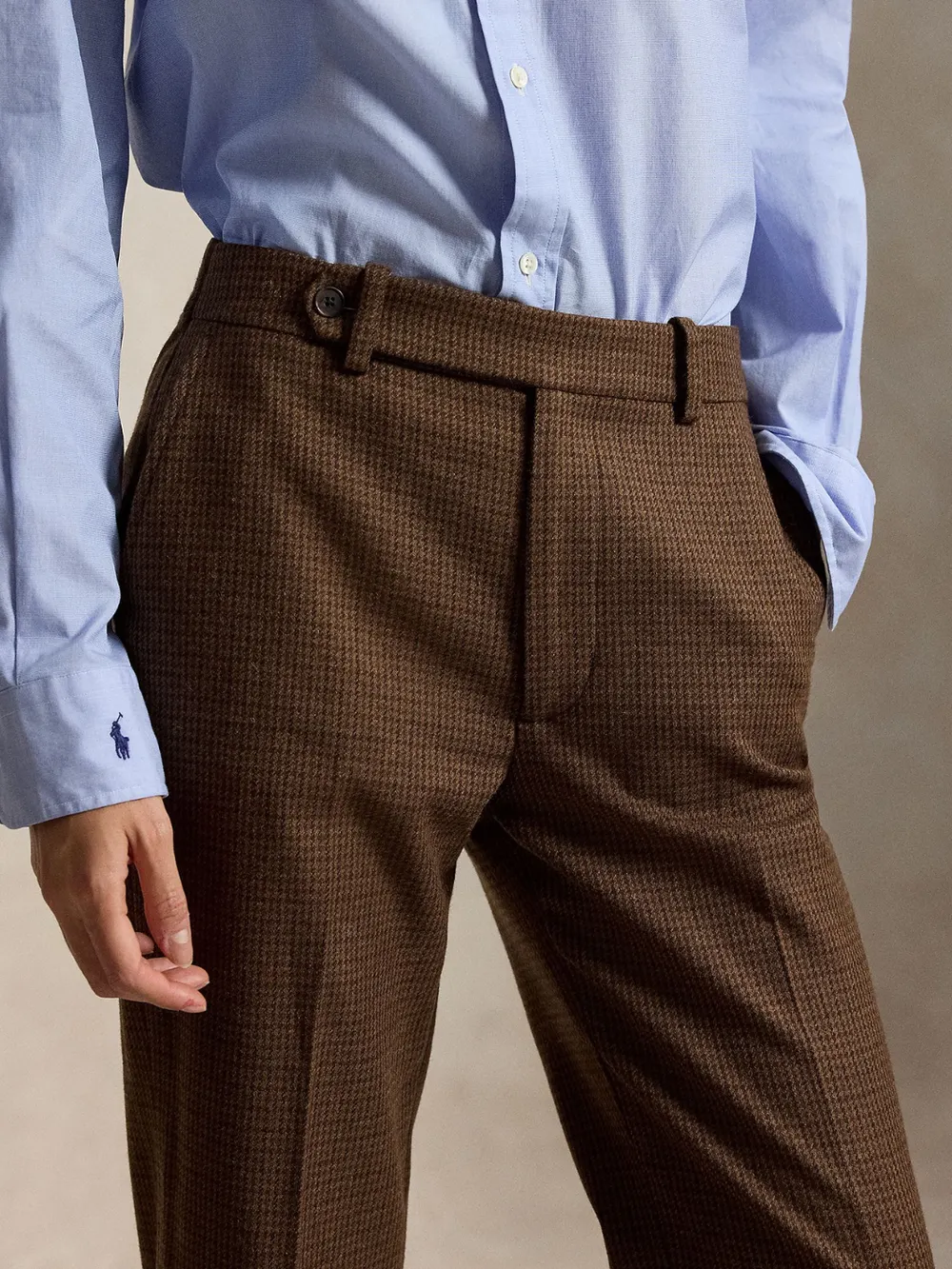 HOUNDSTOOTH TWEED PANTS