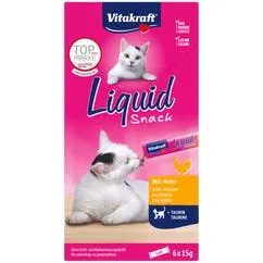 Kattensnack liquid 6 stuks Kip,Taurine