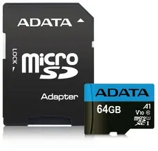 ADATA Premier microSDXC 64GB UHS-I Class10 A1 85/25MB/s + SD adaptér