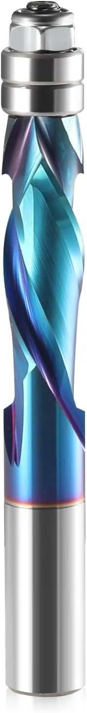 HOZLY Spiral Compression Flush Trim Router Bit 1/2 Inc…