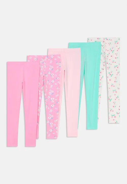 5 PACK - Leggings - pink/turquoise/light pink