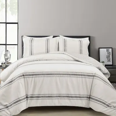 Boho Checkered Tufted Microfiber Comforter Set