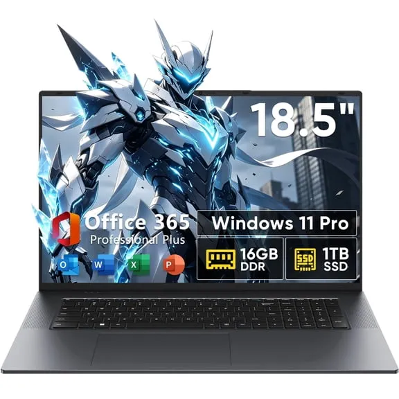 18.5 " Laptop 16GB RAM 1TB SSD,Windows 11 Pro Notebook Computer,MS Office 365,Intel Core i3 Processor (up to 3.4 GHz),QHD Display