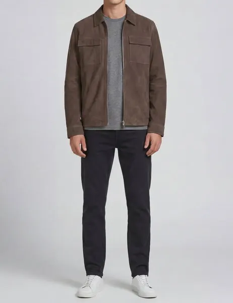 Weston Buffalo Suede Jacket Dk. Brown