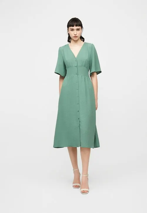 VISKOV V NECK MIDI DRESS - Kjole - laurel wreath