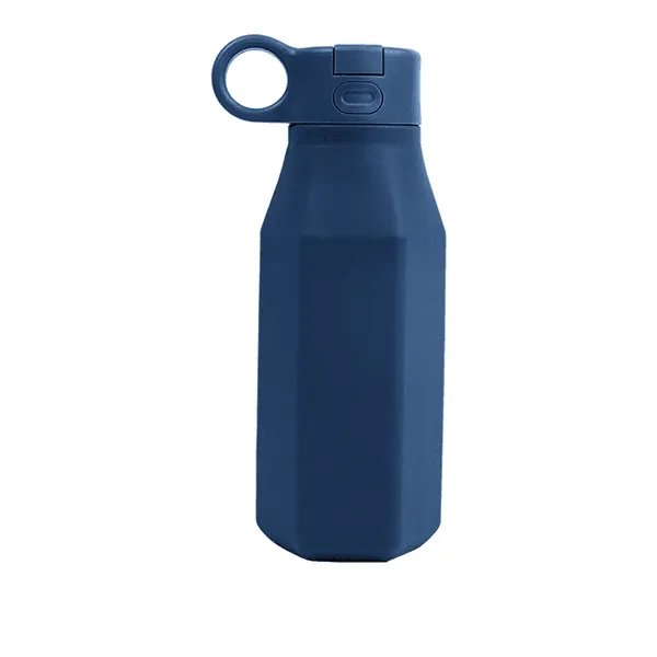 Troller | Silikonflaske m/sugerør | Blå