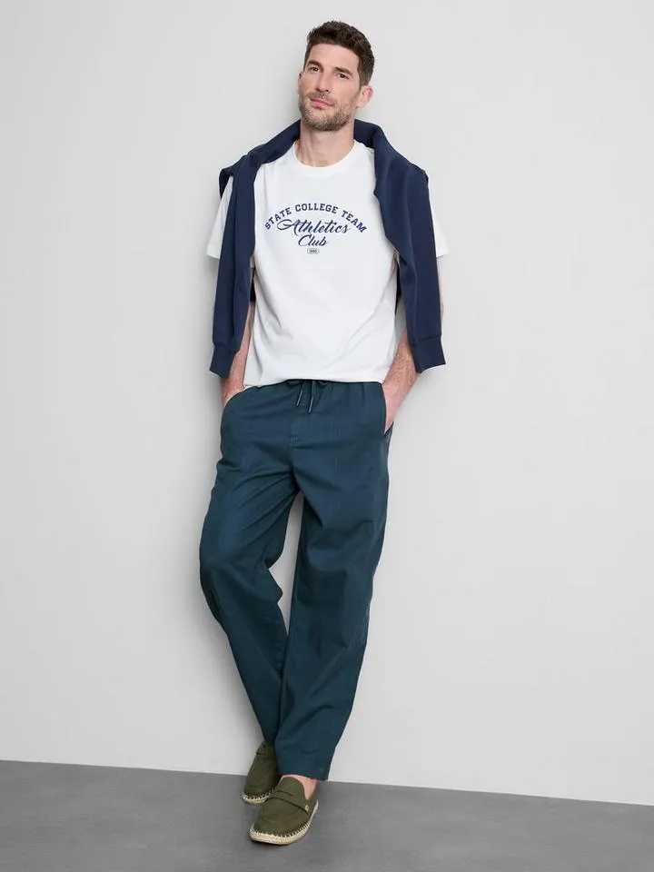 Pantalon texturé à cordon de serrage