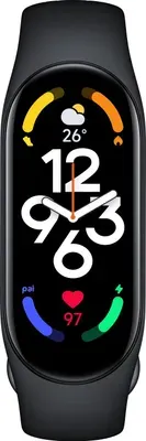Xiaomi Mi Smart Band 7 Schwarz, Fitness-Tracker, bis 14 Tage Akkulaufzeit, 5 ATM