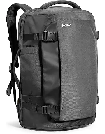 tomtoc Travel Backpack 40L, TSA Friendly Flight Approved Carry-on Luggage Hand Water-resistant Lightweight Business Rucksack, Durable Large Weekender Bag Daypack Fits 17.3 Inch Laptop, PFAS Free