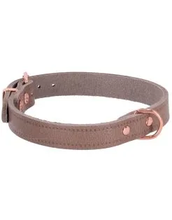 Adori Halsband Vintage Leder Rose&Grijs - Halsband