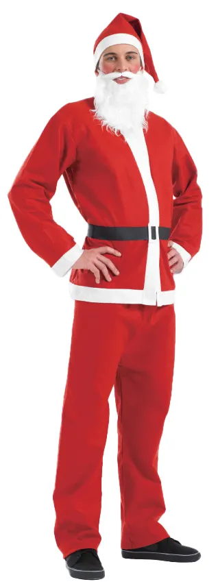 Weihnachtsmann-Kostüm 5tlg one size