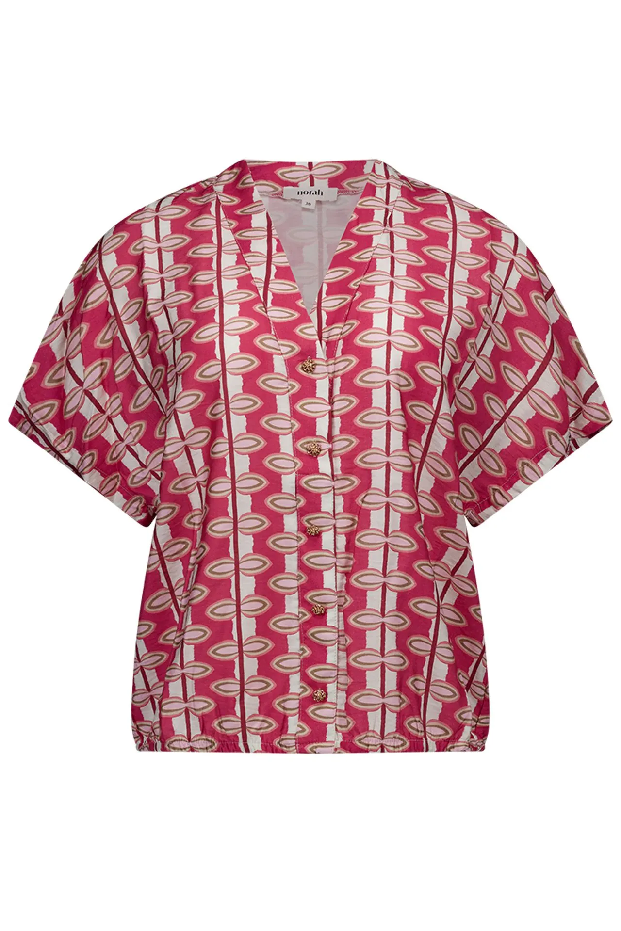 Roze blouse met grafische print