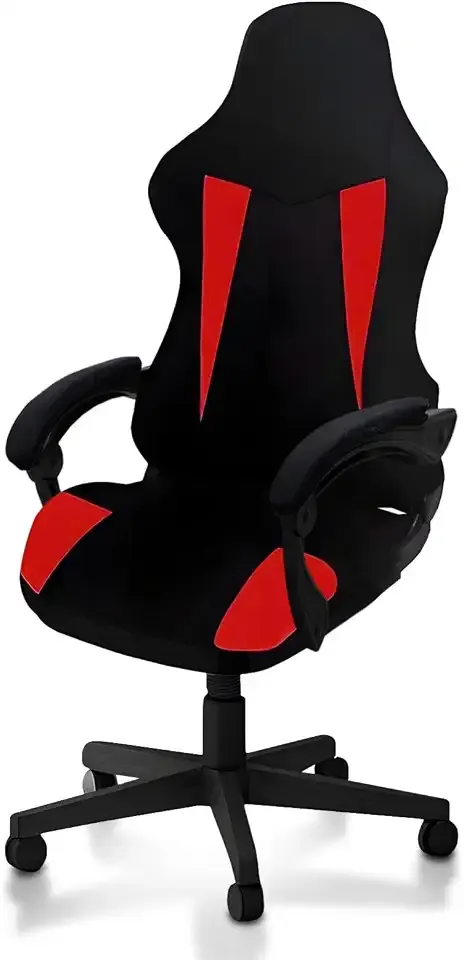 Gaming Chair Covers Only,Stretchable Soft Thick Breathable Mesh Scratch Resistant Gaming Chair Seat Cover with 2Pcs Armrest Slipcovers(Black-red,Style 1)