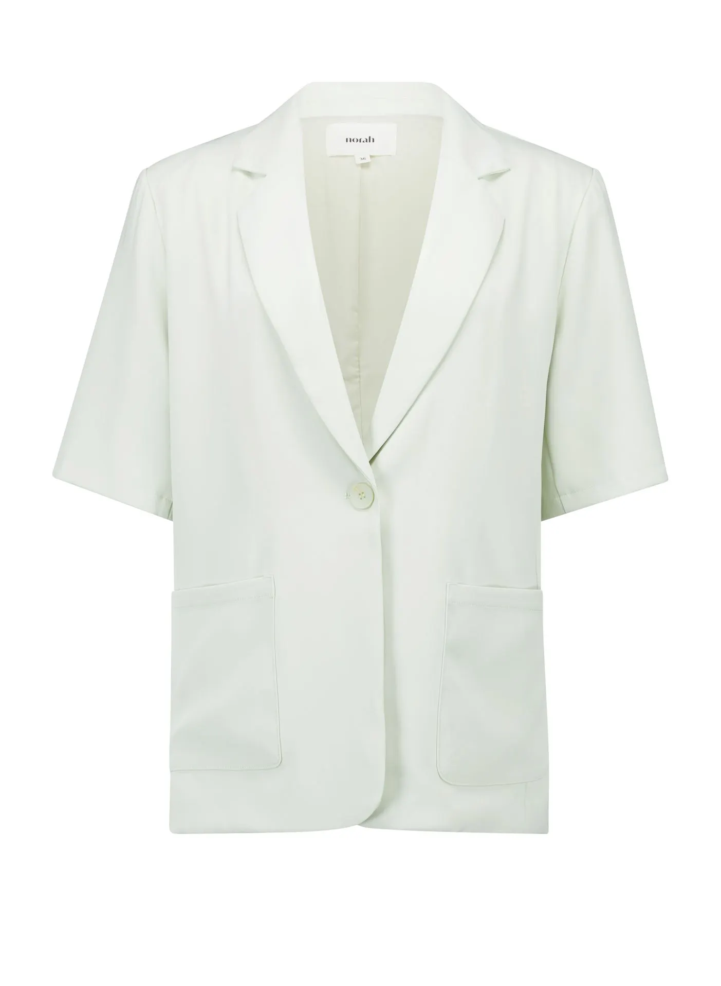 Pastelgroene blazer met korte mouwen