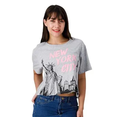Playera Mxstaza Mujer Tipo Crop Ciudad De Nueva York