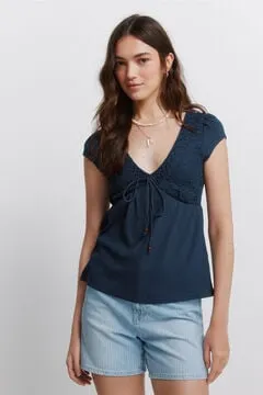 Camiseta manga corta lazo