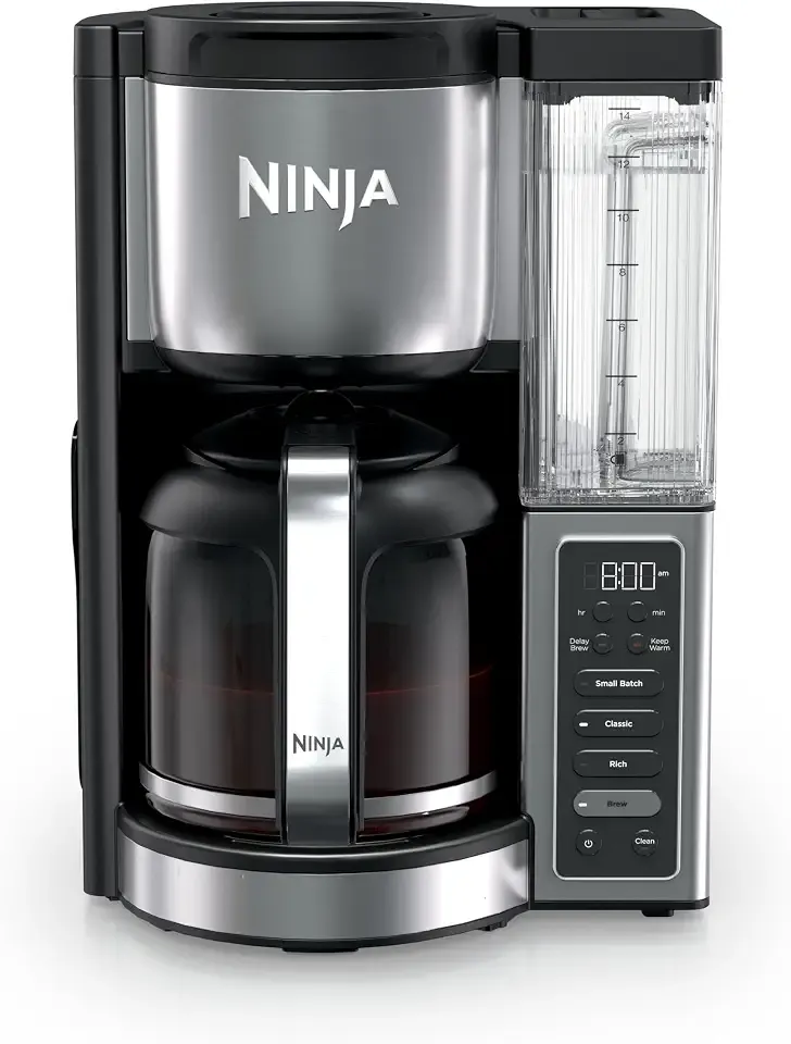 Fresh Brew Coffee Maker, 14 Cup Glass Carafe, Stainless Steel, CE451 | Programmable, Classic & Rich brew, 70-oz. Removable Water Reservoir, Small Batch, 24-hr Delay Brew, Adjustable Warming Plate