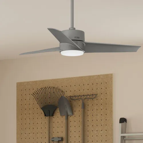 Hunter® Havoc 54" Matte Silver Indoor/Outdoor LED Ceiling Fan with Remote