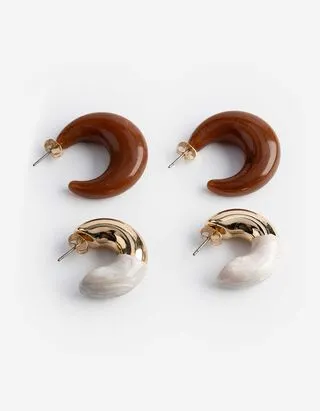 Orecchini - Confezione doppia - oro
