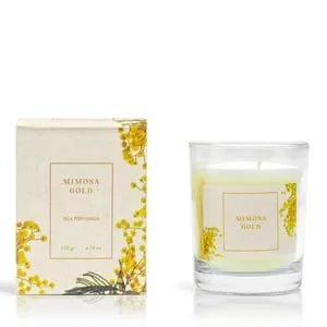 Vela aromática Floral Mimosa Gold blanco 130 g