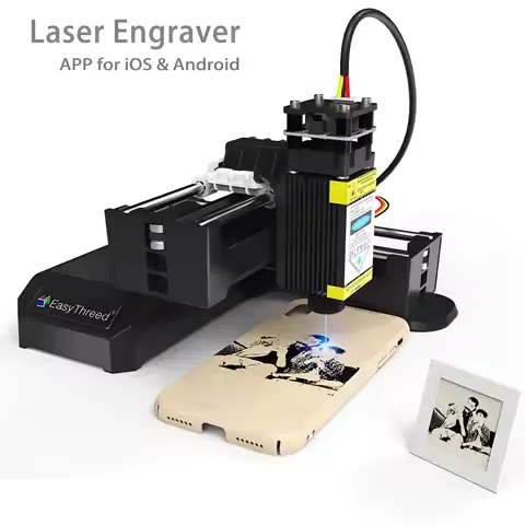 Portable Laser Engraving Machine for Wood Acrylic Leather Bluetooth USB APP Control 2W CNC US EU Local Shipping Poland Warehouse