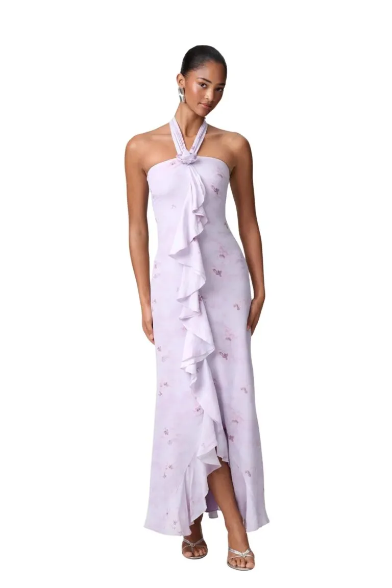 Lamia Halterneck Dress - Lavender