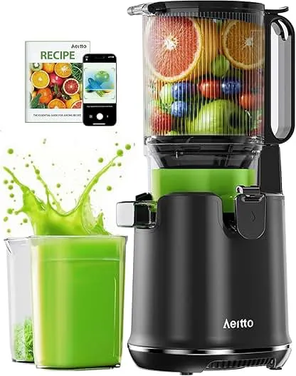 Aeitto Cold Press Juicer with 5.8" Extra Wide Mouth, Juicer…