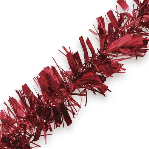 Enchanted Forest® 12' Red Tinsel Christmas Garland