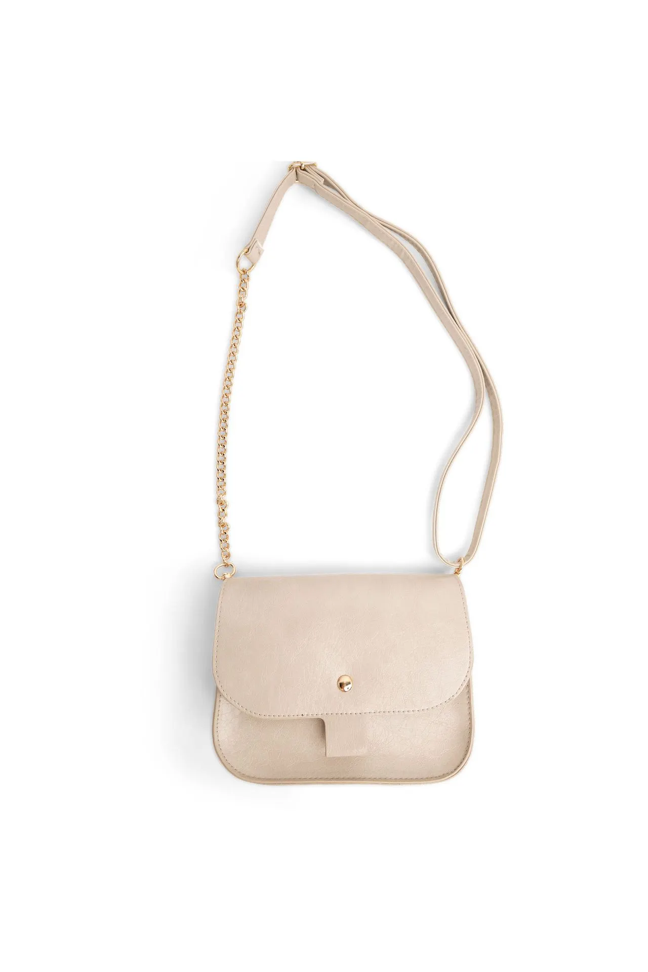 Beige schoudertas