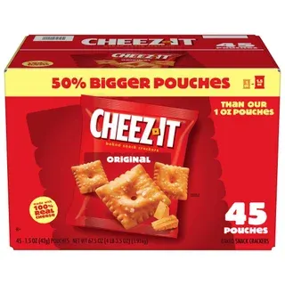 Cheez-It Crackers, Cheddar, 1.5 oz, 45-count