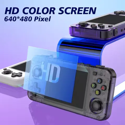 New R36H Retro Handheld Console Open-Source Linux System Classic Game Consoles 3.5 inch IPS Screen 64G Portable Video Player